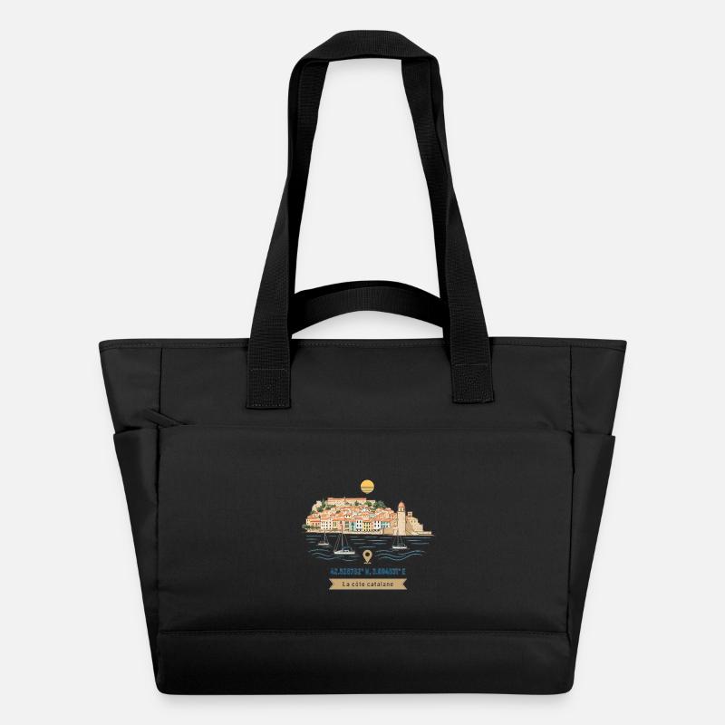 Collioure Côte Catalane - Sac matelassé déperlant - noir