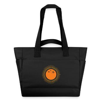 Sun and birds - Wasserabweisende Padded Bag - Schwarz - Vorne