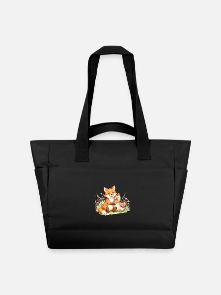 Fuchs und Huhn Freunde - Wasserabweisende Padded Bag - Schwarz