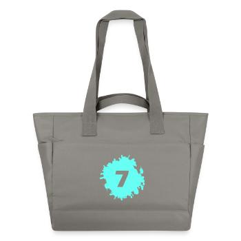 Éclaboussure cyan numéro 7 - Sac matelassé déperlant - gris - Devant