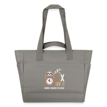 Schlafendes Faultier: Mehr Stunden Bitte - Wasserabweisende Padded Bag - Grau - Vorne