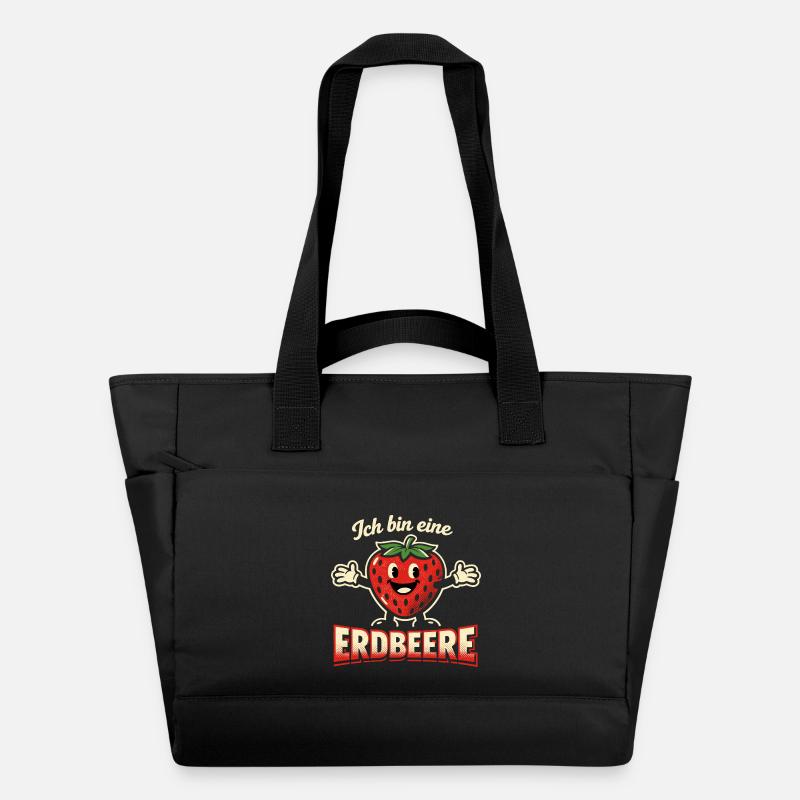 Strawberry Costume Fruit Carnival Gift - Water-Repellent Padded Bag - black