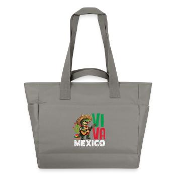 Fierté du Mexique & Maison Drapeau du Mexique - Sac matelassé déperlant - gris - Devant