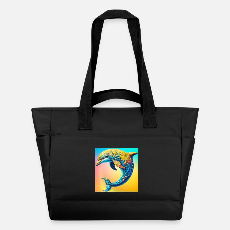 dolphin - Water-Repellent Padded Bag - black