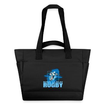 Born to play Rugby - Wasserabweisende Padded Bag - Schwarz - Vorne