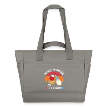 Vêtements et accessoires drôles de grand-mère nouvellement promus - Sac matelassé déperlant - gris - Devant
