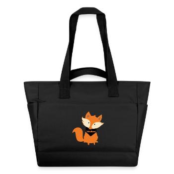 Renard écolier enfant scolarisation - Sac matelassé déperlant - noir - Devant