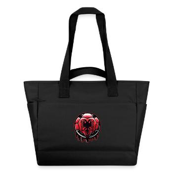 Albanien EM 2024: Stolzes Fußball-Design für Fans - Wasserabweisende Padded Bag - Schwarz - Vorne