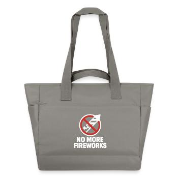 No More Fireworks – New Year's Eve Edition - Water-Repellent Padded Bag - grey - Front