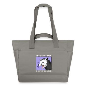Let's Eat Trash and Get Hit By A Car - Water-Repellent Padded Bag - grey - Front