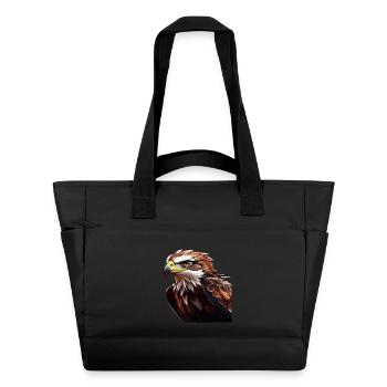 Puissante tête d’aigle - Sac matelassé déperlant - noir - Devant