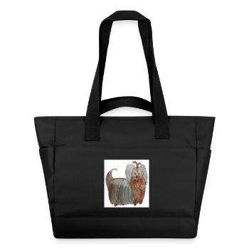 Yorkshire terrier Sticker - Water-Repellent Padded Bag - black - Front