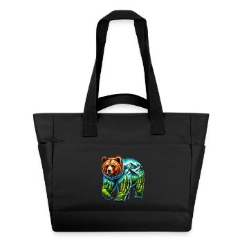 Bear - Water-Repellent Padded Bag - black - Front