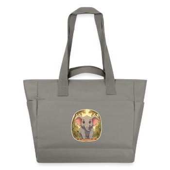Little elephant in the jungle - Water-Repellent Padded Bag - grey - Front