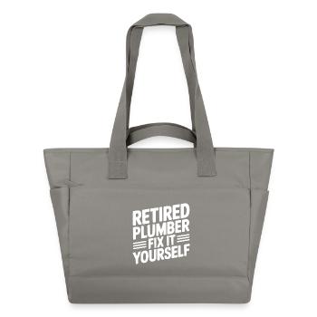 Retired Plumber Fix it Yourself - Water-Repellent Padded Bag - grey - Front