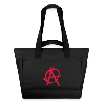 Artful anarchy lettering - Water-Repellent Padded Bag - black - Front