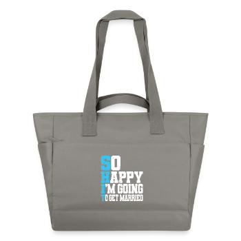 Funny Bachelor Party Engagement Wedding Married - Water-Repellent Padded Bag - grey - Front