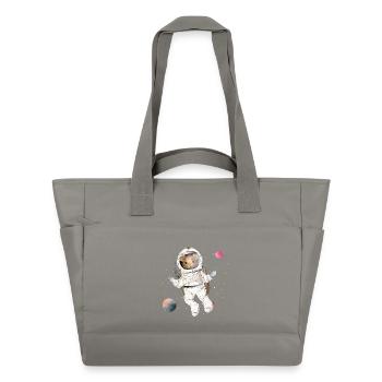 Astronauten Maus im Weltall mit Planeten - Wasserabweisende Padded Bag - Grau - Vorne