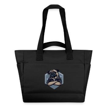 Chien carlin - Sac matelassé déperlant - noir - Devant