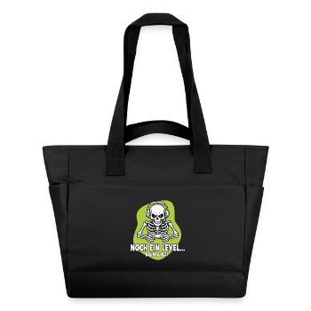 Gamer Skelett Noch Ein Level - Wasserabweisende Padded Bag - Schwarz - Vorne