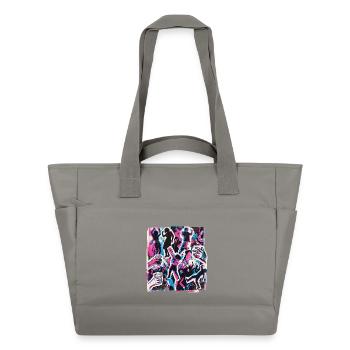 Fête rétro des années 90 - Sac matelassé déperlant - gris - Devant