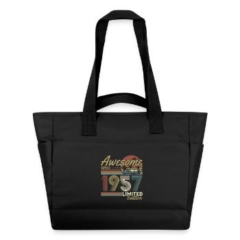 1957 Jahrgang Geburtstag Vintage Retro Geschenk - Wasserabweisende Padded Bag - Schwarz - Vorne