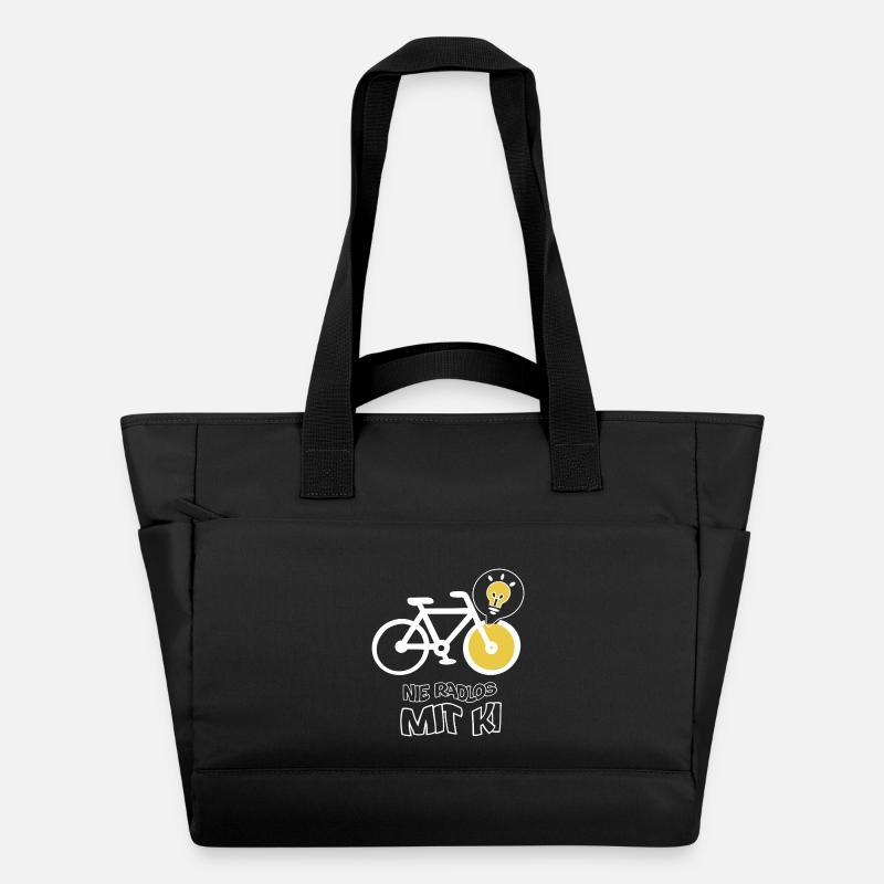 Vélo créatif avec design d’ampoule - Sac matelassé déperlant - noir