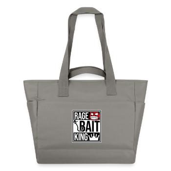 Rage Bait King Online Troll Attention Fun - Water-Repellent Padded Bag - grey - Front