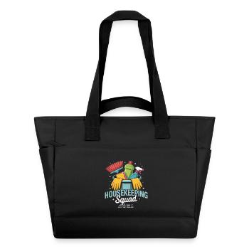 Conception de nettoyage amusante - Sac matelassé déperlant - noir - Devant