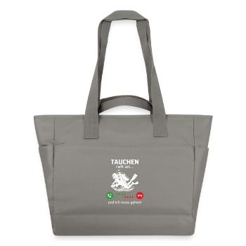 Tauchen ruft an… und ich muss gehen  - Wasserabweisende Padded Bag - Grau - Vorne
