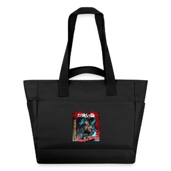 Guerrier mythique avec un accent de dragon - Sac matelassé déperlant - noir - Devant
