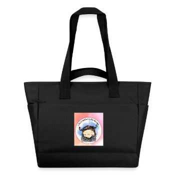 La vie est meilleure dans le jardin – Nain aux fleurs - Sac matelassé déperlant - noir - Devant
