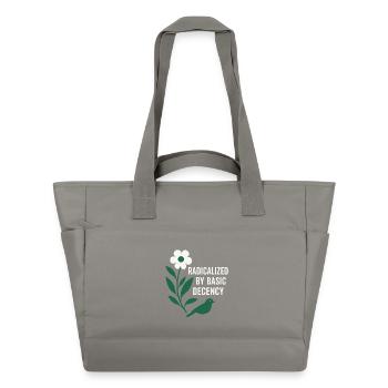 Radicalized By Decency Shirt for Activists - Water-Repellent Padded Bag - grey - Front