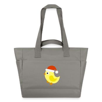 Poussin Noël Festif - Sac matelassé déperlant - gris - Devant