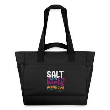 Salt Water Heals Everything - Water-Repellent Padded Bag - black - Front