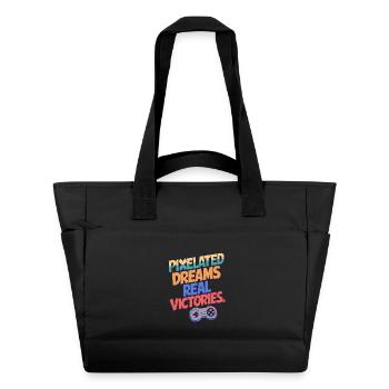 PIXELIGE TRÄUME, ECHTE SIEGE - Wasserabweisende Padded Bag - Schwarz - Vorne