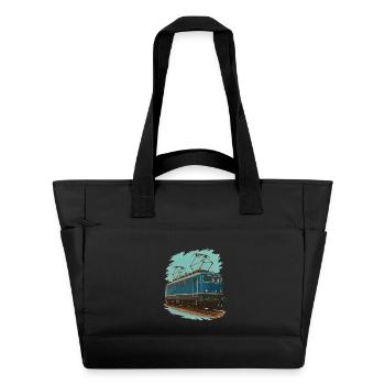 Strom am Stahl – E-Lok Power - Wasserabweisende Padded Bag - Schwarz - Vorne