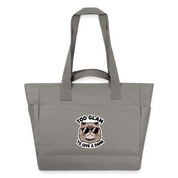 Chat Cool Trop Glam Pour S’En Soucier - Sac matelassé déperlant - gris - Devant