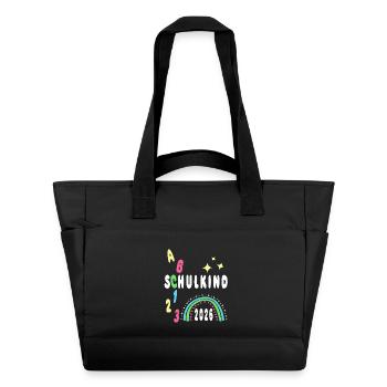 Schoolchild 2026 - neon 123 ABC - Water-Repellent Padded Bag - black - Front