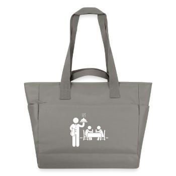 Serveuse Serveur - Sac matelassé déperlant - gris - Devant
