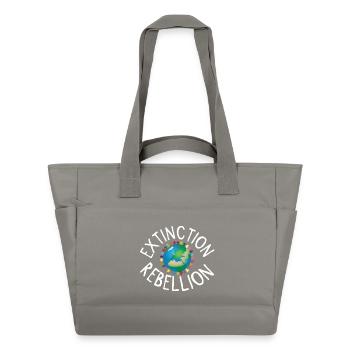 Extinction Rebellion Human Necklace White - Water-Repellent Padded Bag - grey - Front