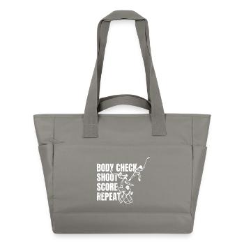 Body Check Shoot Score Repeat - Wasserabweisende Padded Bag - Grau - Vorne