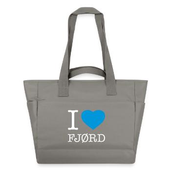 I LOVE FJORD - Water-Repellent Padded Bag - grey - Front