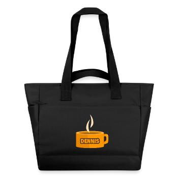 Dennis as a teacup - Water-Repellent Padded Bag - black - Front