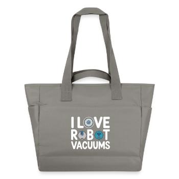I Love Robot Vacuums Staubsauger Roboter - Wasserabweisende Padded Bag - Grau - Vorne