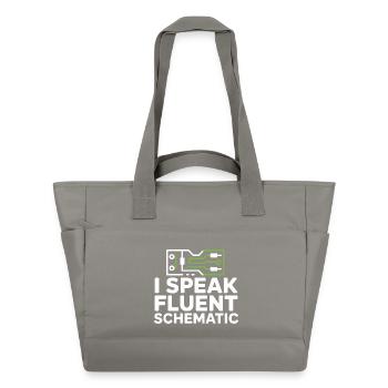 Je parle couramment la technologie des schémas circuités - Sac matelassé déperlant - gris - Devant