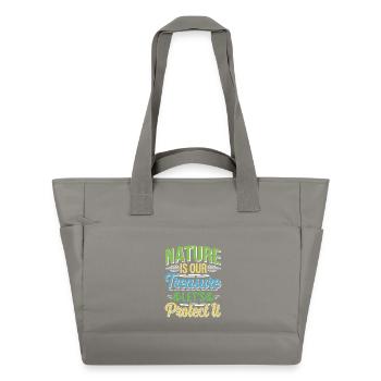 Earth Day - There is No Planet B! - Water-Repellent Padded Bag - grey - Front