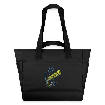 Blaues Gitarren Design - Wasserabweisende Padded Bag - Schwarz - Vorne