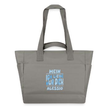 Geschenk für Alessio - Wasserabweisende Padded Bag - Grau - Vorne