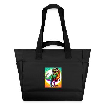 dinosaur - Water-Repellent Padded Bag - black - Front